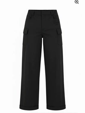 Aleeza Paris Black Wide-Leg Cargo Pants NWT - size XL - 31 inch inseam